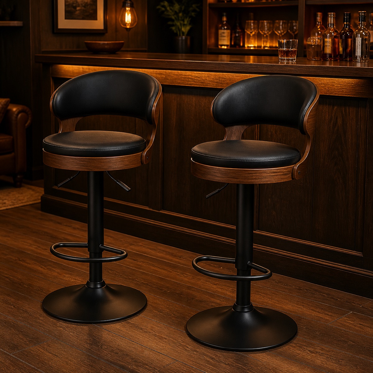 Tabourets de bar industriels (lot de 2)